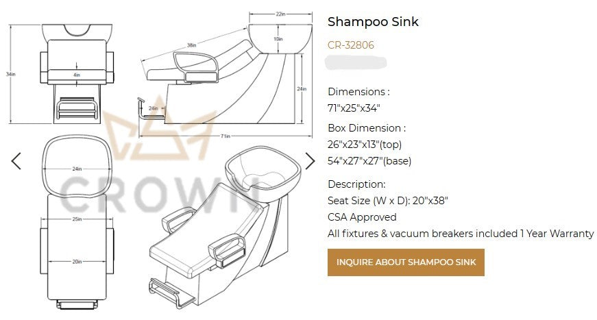 SHAMPOO SINK UNIT