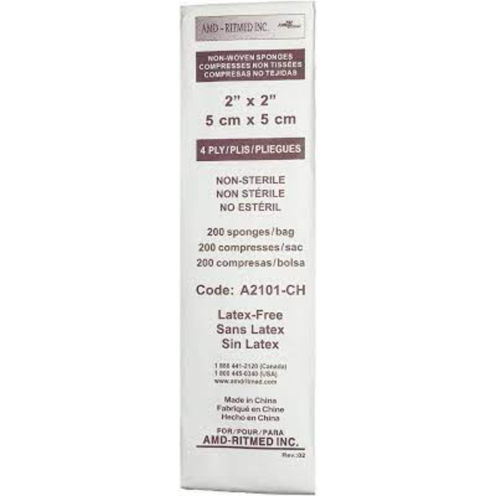 GAUZE NON-WOVEN 2X2 4 PLY