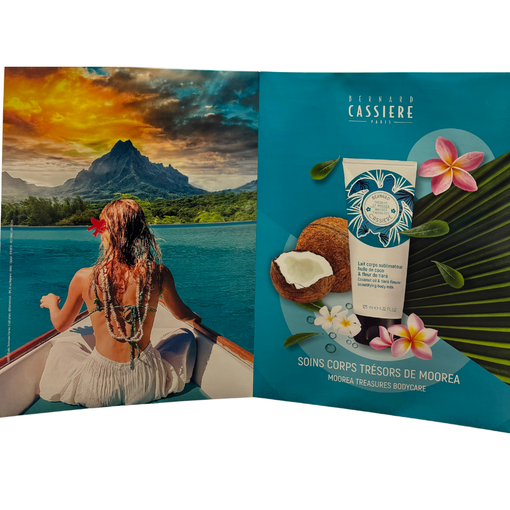 BERNARD CASSIERE MOOREA TREASURES COCO TIARE SHOWCARD