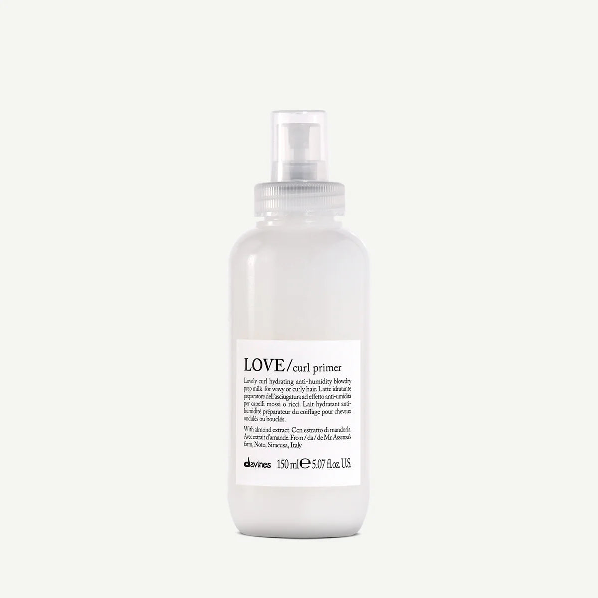 Davines LOVE CURL Primer 150ml clear spray bottle