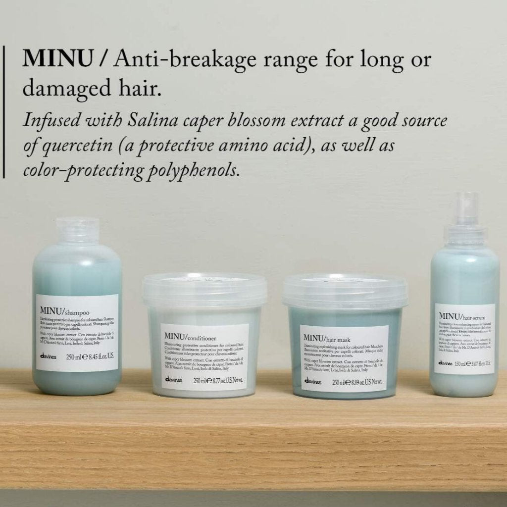 Davines MINU Shampoo 250ml clear squeeze bottle