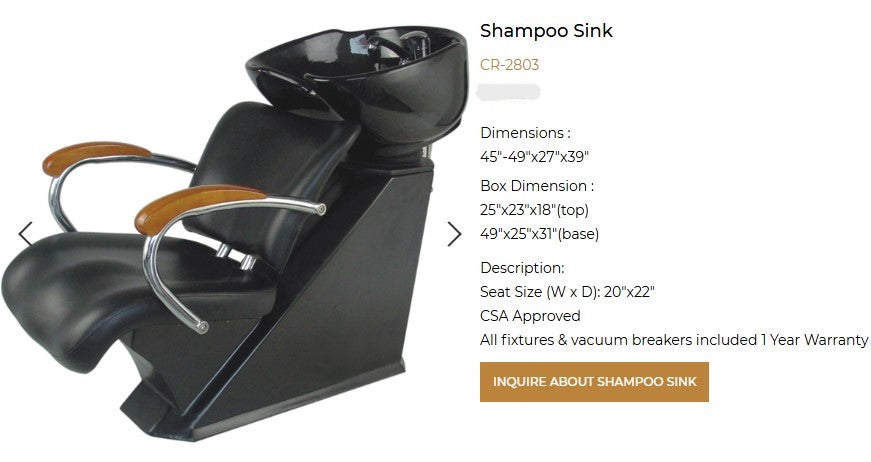 SHAMPOO SINK UNIT