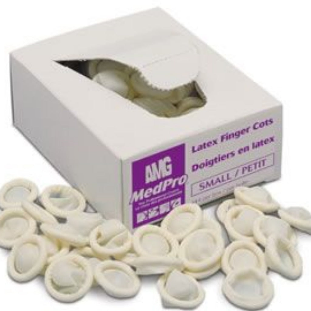 LATEX FINGER COTS - 288/BOX - SMALL