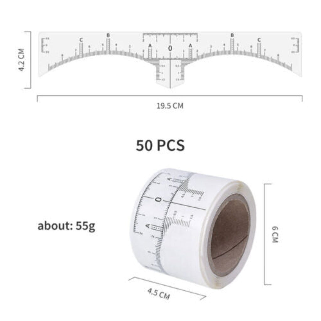 DISPOSABLE EYEBROW RULER