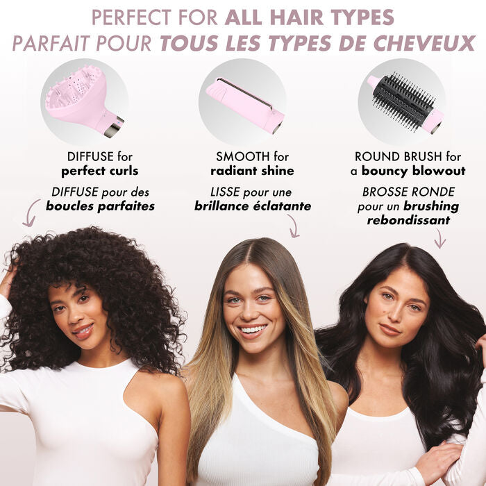 BaBylissPRO® Nano Titanium™ STYLE/SWITCH™ Ionic Multi-Styler & Dryer (Limited Edition Pink)