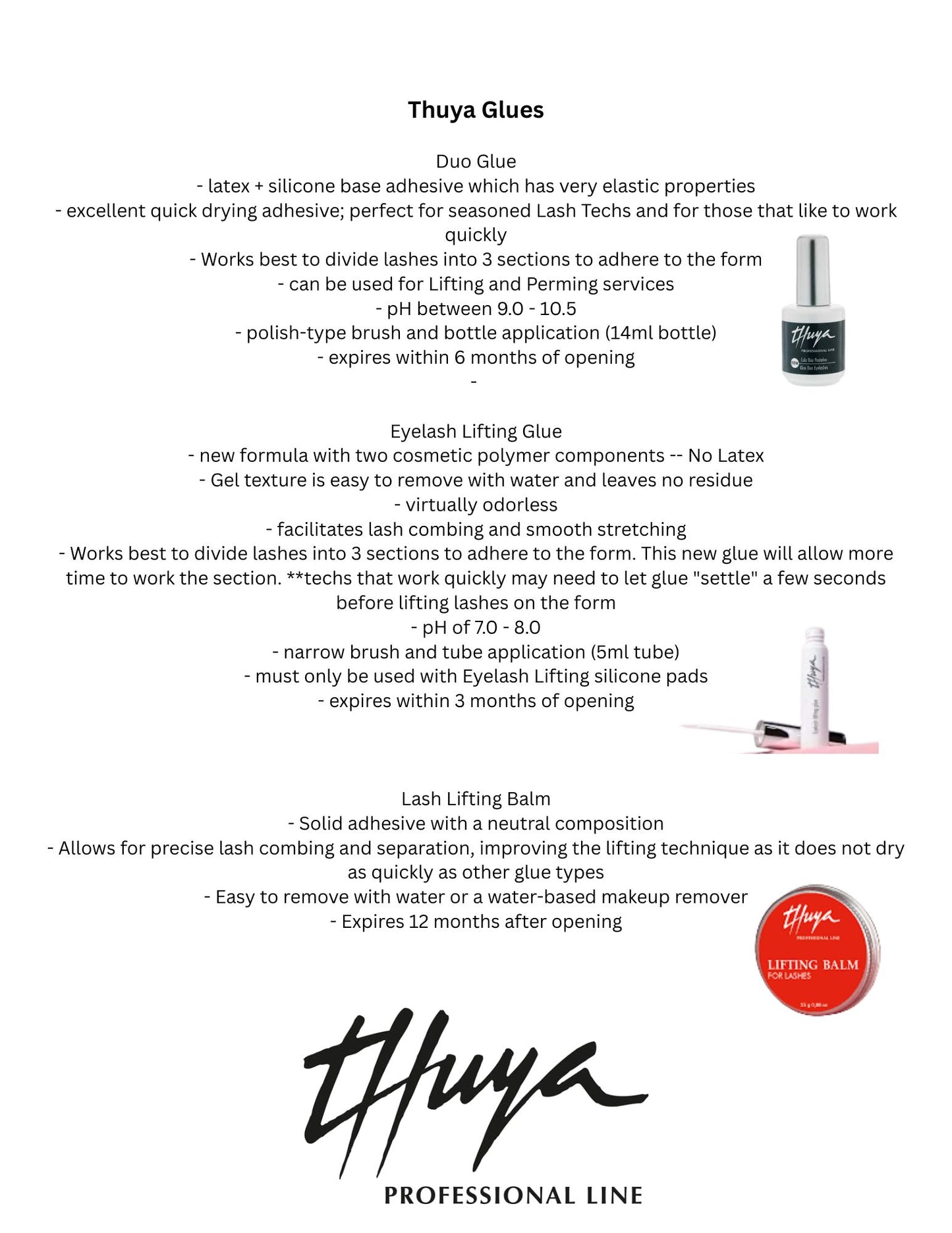 THUYA LASH LIFTING BALM adhesive