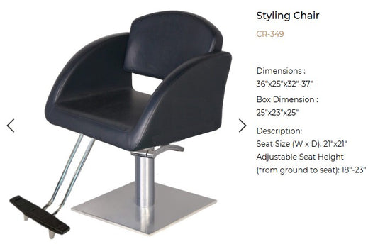 STYLING CHAIR - BLACK (MORE STYLES AVAILABLE)