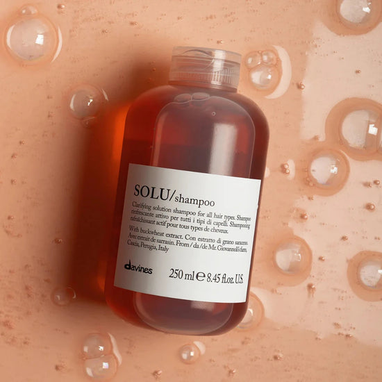 Davines SOLU Shampoo 250ml clear squeeze bottle