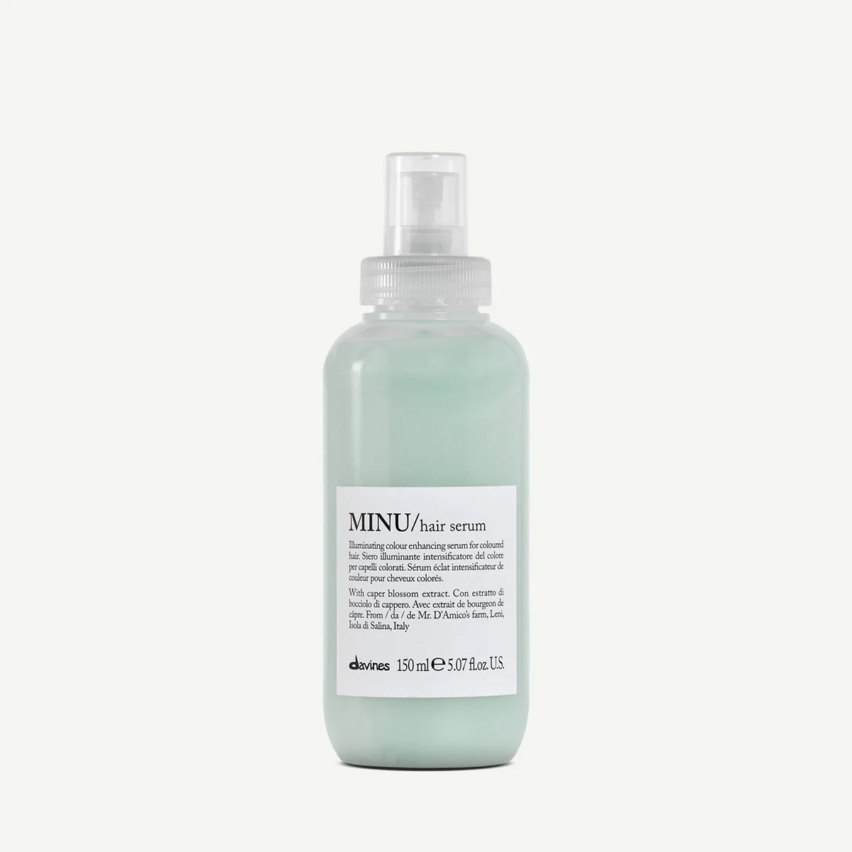 Davines MINU Hair Serum 150ml clear spray bottle