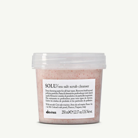 Davines SOLU Sea Salt Scrub Cleanser 250ml tub