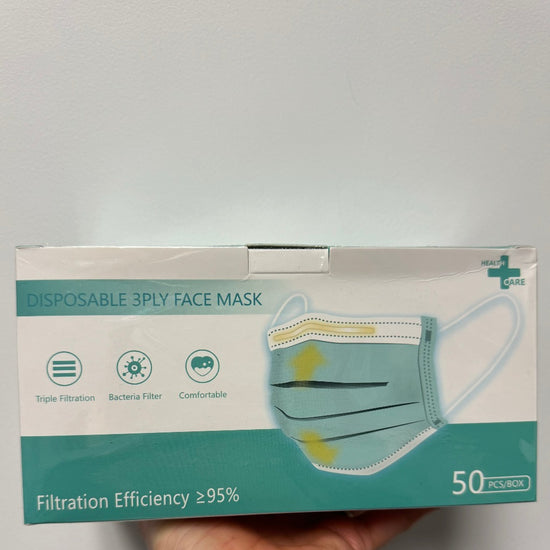 DISPOSABLE 3 PLY FACE MASK - BLUE
