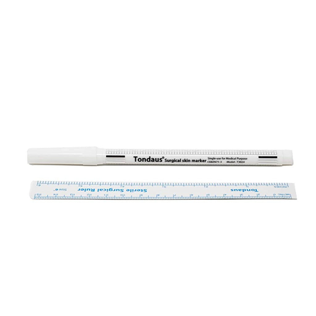 Head Ruler Surgical TONDAUS WHITE SURGICAL MARKER & RULER | Beauty Cult Canada