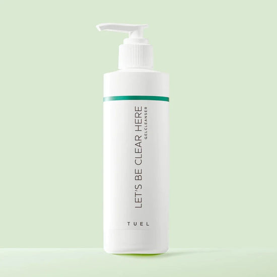 TUEL LET'S BE CLEAR HERE GEL CLEANSER