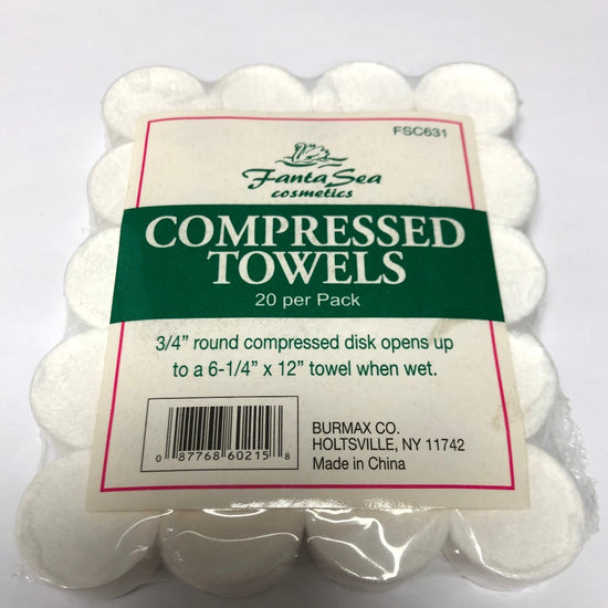 COMPRESSED TOWELS -WHITE 20PC.
