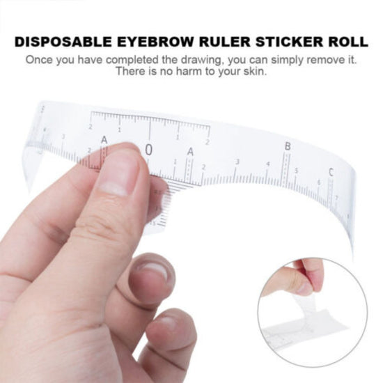 Disposable eyebrow ruler